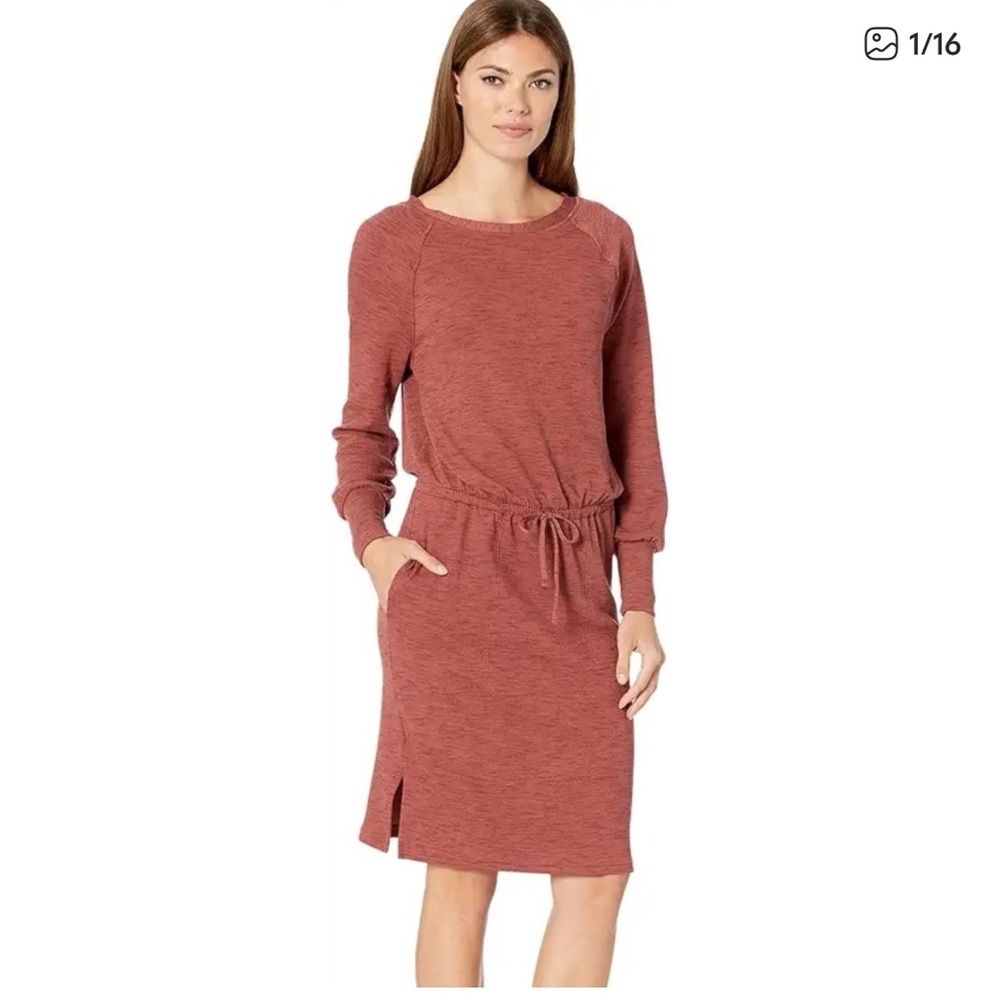 prAna Women's Sunrise Long Sleeve Comfy Dress With Pockets Size Small - Picture 4 of 15